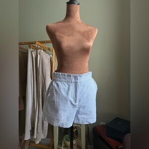 J. Crew Blue Striped Seersucker Shorts